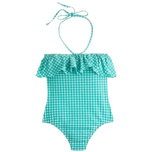 ruffle bandeau one piece swimsuit